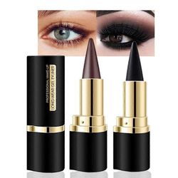 SBSGV 2kpl musta geeli eyeliner lyijykynäsarja, silmänympärys vedenpitävä tahrankestävä, kissan silmämeikki stensiili Musta ruskea