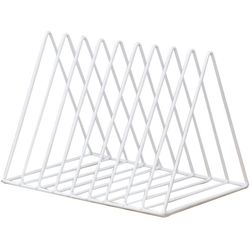 Ksalfye Trekantet Fil Storage Rack Diverse Storage 9 sektioner Desktop Hvid