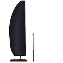 Aurinkovarjojen kansi, vedenpitävä, tuulenpitävä, raskaan käytön rip-kestävä Oxford-kangas erittäin suuri ulokkeen sateenvarjo kansi vetoketjulla (...