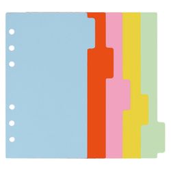 10 sarjaa A6 aiheenjakajat paperiarkki, rei'itetyt tiedostokortinjakajat, välilehti indeksin jakaja Notebolle