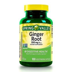 Spring Valley inkiväärijuurikapselit, 550 mg, 100 ct