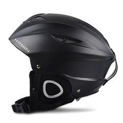 Udendørs Voksen Sikkerhed Ski hjelm Integreret støbt Mænd Kvinder Snow Skiløb Hjelm Snowboard Skateboard Sports Hjelm Herre Striber sort L(58-61CM)