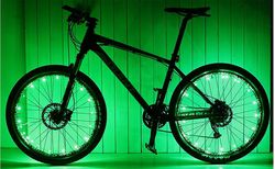 LED Cykelhjul Lys - Genopladelig (Grøn)