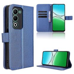 Oppo A5 5G / Oppo A5 4G nahkainen lompakkokotelo hihnalla Diamond Texture puhelimen kansi Monivärinen Blue