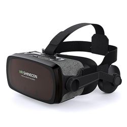 Vr Briller 3d Virtual Reality hovedmonteret stof med headset integreret