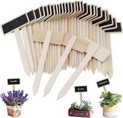 Linkrunning Grøntsagshave etiketter, Mini træ tavle plante etiketter til blomsterpotte frø potte urter grøntsager 30stk Som vist As shown