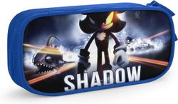 Kerota Sonic Vs Shadow The Hedgehog Pencil Pen Case Leveä lyijykynäpussi vetoketjulla vetoketjulla koulutytöille Pojille Teini-ikäiset Aikuiset Kai...