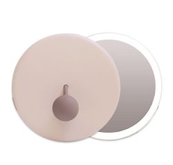 Coosilo Bærbar håndholdt makeup spejl med genopladelig led makeup lys kam makeup spejl