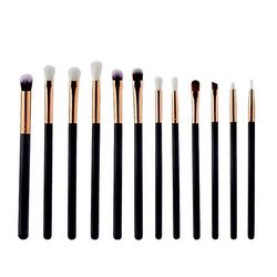 Gzdl 12stk Makeup børster sæt Foundation Pulver Øjenskygge Eyeliner Lip Kosmetisk værktøj