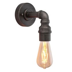 Endon Collection Lighting Rør 1 Lys væg lys alderen tin maling, E27