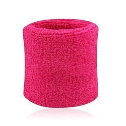 2stk farverige Unisex Sport Sweatband armbånd Bomuld håndledsbeskytter Kører Rose rød