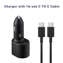 60w Samsung biloplader Super hurtig opladning USB Type C PD-kabel Automatisk opladning Carregador Galaxy S22 Ultra S21 S20 Note 20 Tab S8 (oplader ...