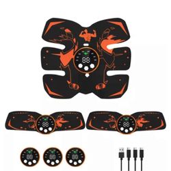 Abs Stimulator Muscle Toner Fitness vatsan kiinteyttävä vyö käsivarren jalkaan Oranssi 3 sarja