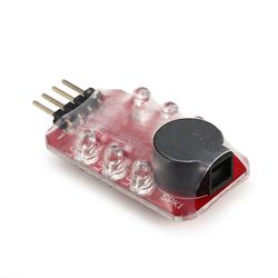 Lavt Lipo-batteri Led spændingsmåler Tester Summer Alarmindikator Enkelt højttaler til 2s 7.4v / 3s 11.1v Lipo-batteri