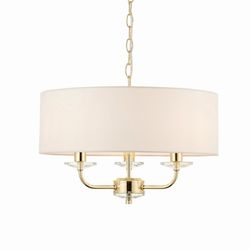 Endon Collection Lighting Nixon 3 Lys Multi Arm Loft Pendel messing, E14