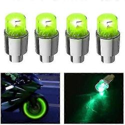 4kpl auto auto maastoauto pyörä rengas renkaan venttiili varsi led-korkit kansi lisävarusteet ty 4 kpl green
