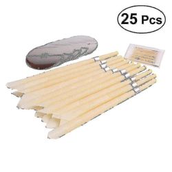 10pcs ørevoks stearinlys sunn omsorg bivoks med 5pcs skuffer med 10pcs vattpinne