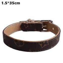 unbrand 2023-pu nahkainen klassinen lemmikkikoiran panta pienille, keskikokoisille ja suurille koirille, säädettävä kaulapanta_b 1.5 * 35cm