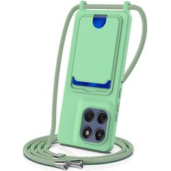 Yhteensopiva Motorola Edge 60s 5G / Motorola Edge 60 Fusion 5G / Motorola Edge 60 5G -kotelon kanssa Nestemäinen silikonikorttipidike Takapuhelin V...