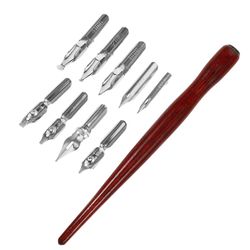 Tyylikäs kastokynäsetti kalligrafiaan, piirtämiseen ja koristeelliseen viittomiseen – kestävät kärjet sileille linjoille, ihanteellinen taiteilijoi...