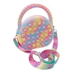 Ochime Pop It Handväska Fidget leksaker för flickor Barn Barn Crossbody Handväska Axelväska, Fidget Handväska Handväska Leksak Stress Relief Tie Dye