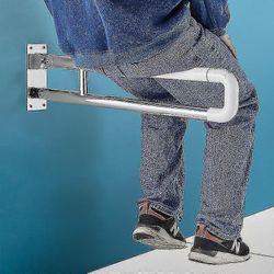 WC-tartuntatanko taittomekanismilla, kylpyhuoneeseen, taitettava, liukumaton, vammaisille, vanhuksille, suihkutuki 6mm teräslevy 60cm keltainen