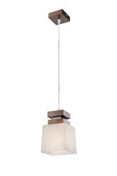 Lamkur Lighting Kubus Dome Vedhæng Loftslamper, Glas Shade Wenge, 1x E27