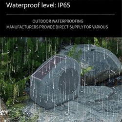 Rock-kaiuttimet Ulkona vedenpitävä aurinkoenergia langaton Bluetooth-kannettava kaiutin patiolle, uima-altaalle, kannelle,