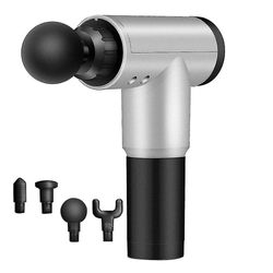 Coosilo Muskel Fascia Gun Massager Electric Muscle Relaxer Håndholdt Deep Tissue Muskel Massager sølv