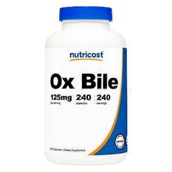 Nutricost Ox sappikapselit, 125 mg, 240 määrä