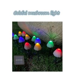 Yunshu LED sol jordstik champignon streng lys udendørs vandtæt landskab lys Farverige 5m