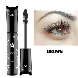 Jying Farverige Mascara vandtæt farve øjenvipper Makeup 3d Fiber Lash forlængelse Multi-farve Brown