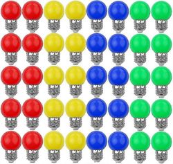 40X värilliset led-lamput E27 koriste- ja designvalo 240 lumenia AC220V-240V sisustuslamppu sekavärit punainen keltainen sininen vihreä [e SZRH AC