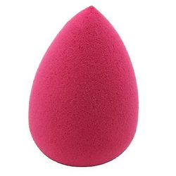 Zhuopai Hydrofil latex makeup æg, våd og tør svamp puff rosa rød