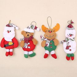 Tianzun Christmas Ornaments, 4pcs juletre dekorasjoner Xmas Tree Hengende Santa Claus