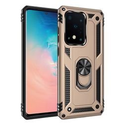 Stødsikker rustning sag for Samsung s10 e med støttefod all inclusive dække gyldne rpc2761