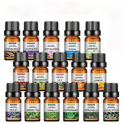 Jying 1pc 10ml vandopløselige æteriske olier Luftfrisesmag aromastoffer til luftfugter Aromaterapi Parfum Diffuser Oil Serum Lavendel