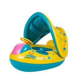 Mikasa Baby Swimming Ring Oppustelige, Skyggefulde Swimming Pool-svømning Safety Seat