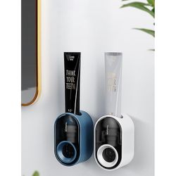 Jying Vægmonterede automatiske tandpasta dispenser tandpasta squeezers og dispensere Gul
