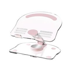 Ergonominen kannettavan tietokoneen jalusta 360 asteen pyörivällä jalustalla, säädettävällä korkeudella ja yleisellä yhteensopivuudella Vaaleanpuna...