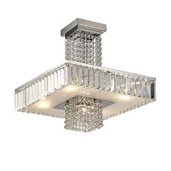 Inspired Lighting Ophelia Semi Flush Loft 6 Lys poleret Krom, Krystal