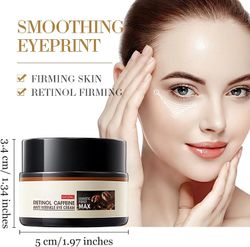 Frusde Retinol Eye Cream - Eye Cream for mørke ringer og puffy øyne - Caffine Eye Cream - Eye Cream Anti Aging Smooth Tender Reduser rynke Fine Lin...