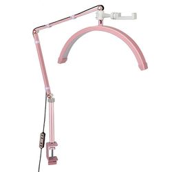 Puolikuun LED-lamppu Ammattimaiset rengasvalot kynsien valaistukseen Täyttövalo meikkiin Kauneus Vlog Liv Vaaleanpunainen