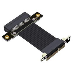 PCI-E X4 - X4 jatkokaapeli PCI Express Riser Extender Converter Adapter Tuki verkkokortti SS Musta