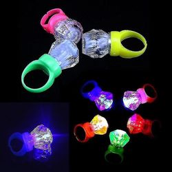 Lbq 5 stk Flerfarget Bright Led Laser Finger Ring Light Lamp Beams Lommelykt For Party Ktv