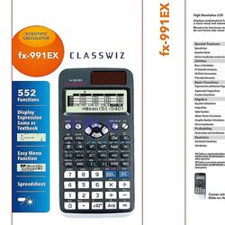 Fx-991ex vitenskapelig kalkulator svart