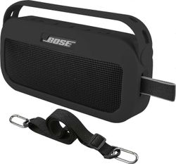 Silikonikotelon suojus kannettavalle Bose SoundLink Flex Bluetooth -kaiuttimelle, kantosuojapussi kahvalla Bose SoundLink Flexiä varten Musta
