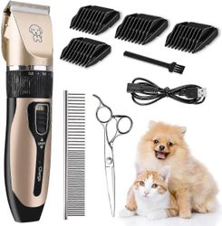 Hiljainen leikkuri, paksu pitkäkarvainen koiranleikkuri, ammattimainen lemmikkieläinten karvanleikkuri, langaton ladattava WG