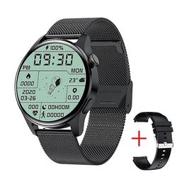 Lige Ny Bluetooth Call Smart Watch Mænd Full Touch Sport Fitness ure Vandtæt Puls Stål Band Smartwatch Android IOs
