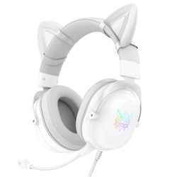 Onikuma X11 Cat Ear Design Gaming Headset Hvit